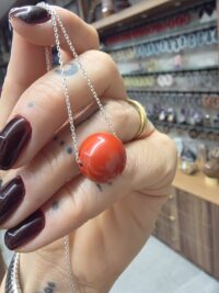 16 mm Cinnebar Küre Kolye - Görsel 3