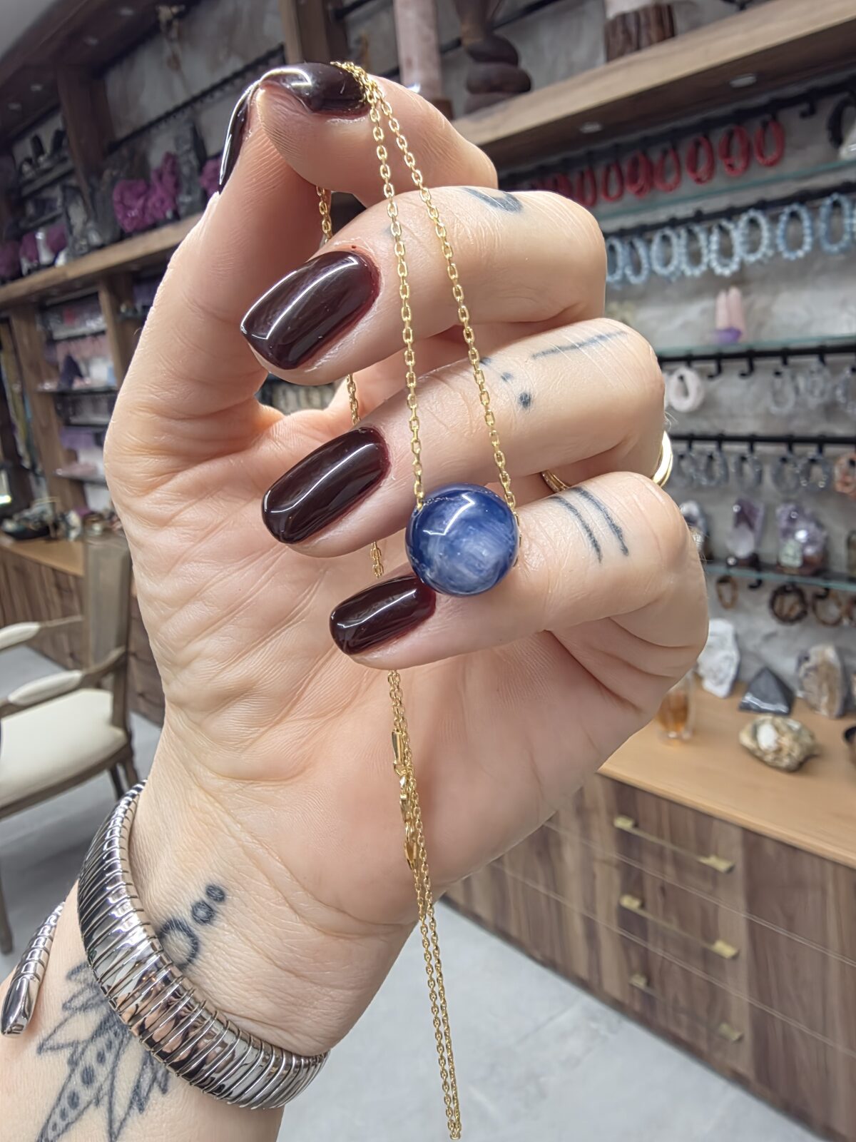 Kyanit Küre Kolye - Görsel 3