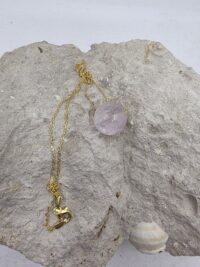 Gem Kunzit Küre Kolye