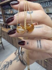 Gem Golden Healer Küre Kolye