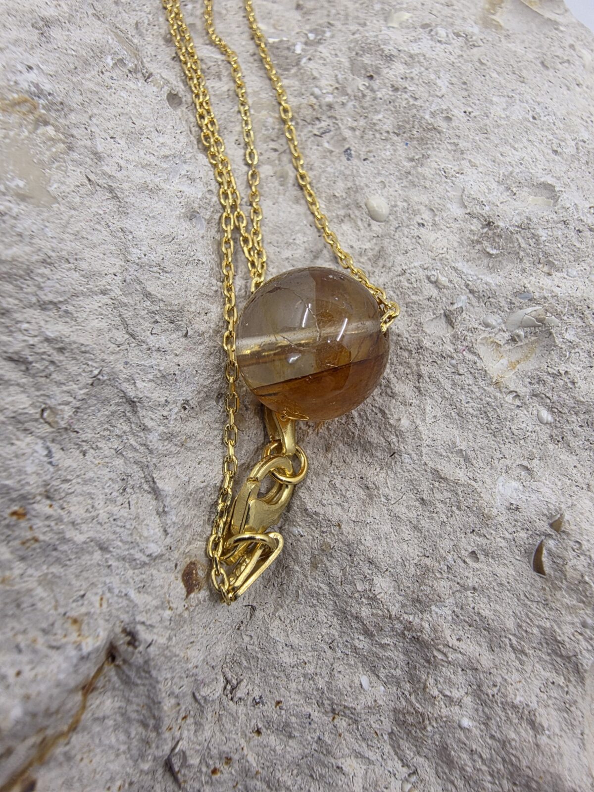 Gem Golden Healer Küre Kolye - Görsel 4