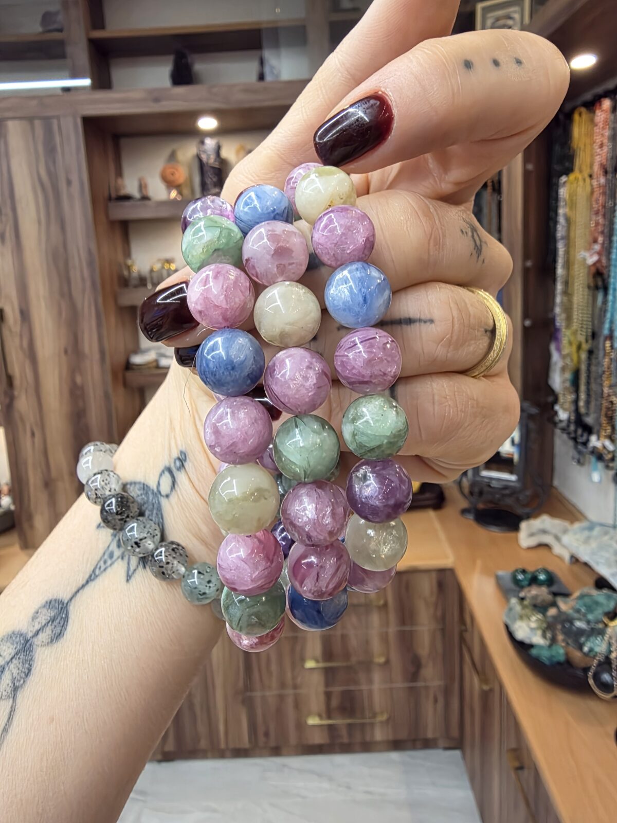 Renkli Lepidolit-Gem- - Görsel 5