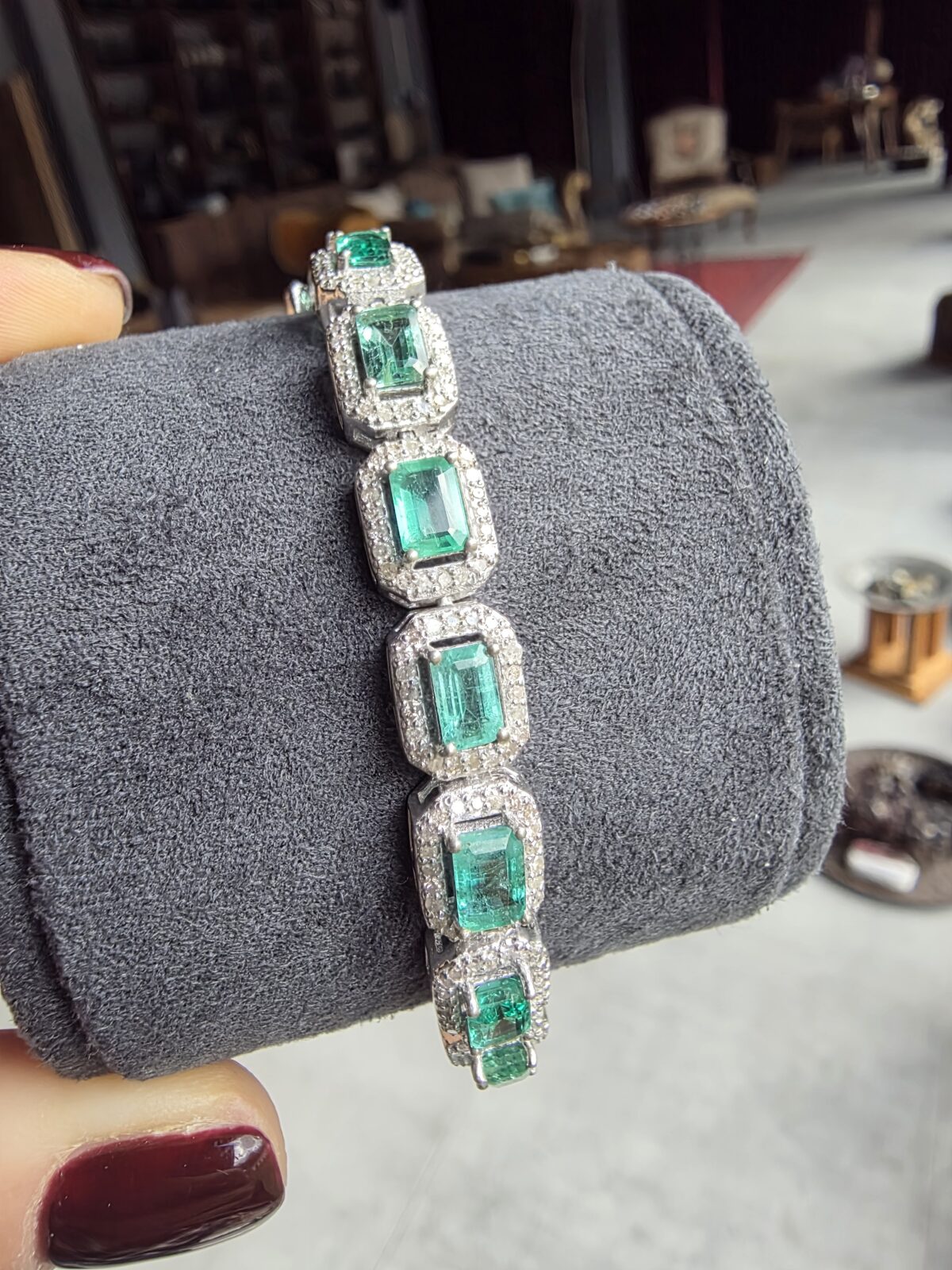 Zümrüt Pırlanta Bileklik - Görsel 3