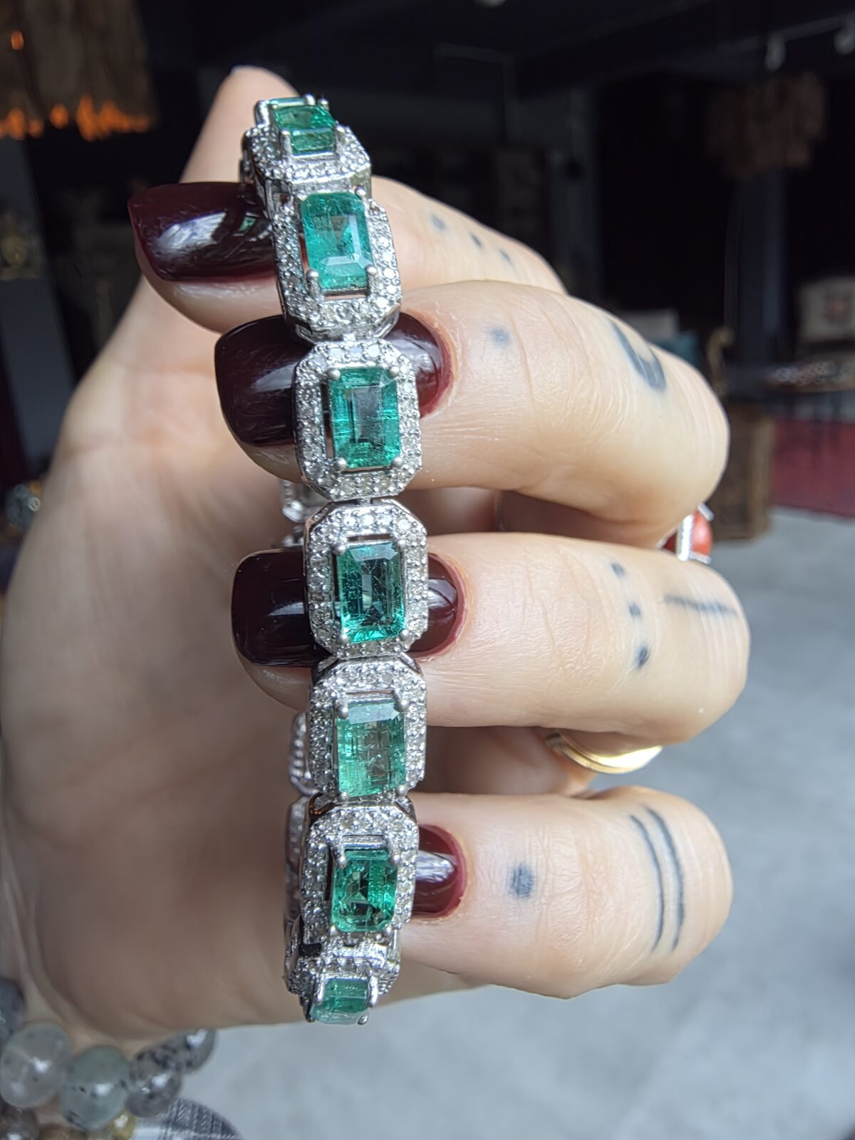 Zümrüt Pırlanta Bileklik - Görsel 4