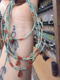 Mercan Turkuaz Kolye - Görsel 3