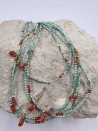 Mercan Turkuaz Kolye