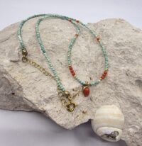 Mercan Turkuaz Kolye - Görsel 2