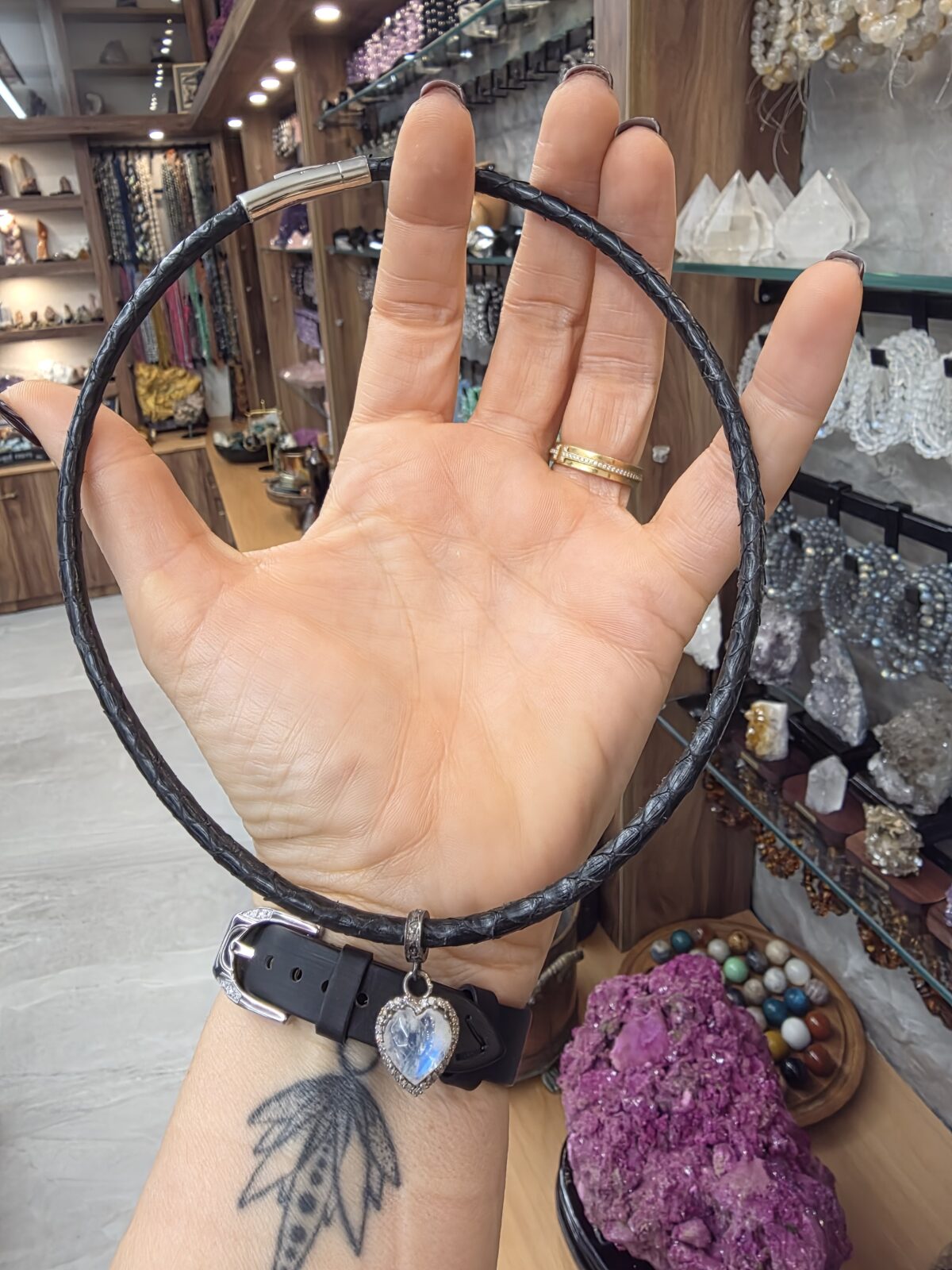 Piton Aytaşı Elmas Kolye - Görsel 4