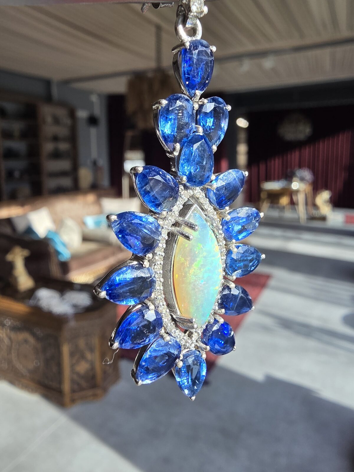 Opal Kyanit Küpe - Görsel 4