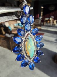 Opal Kyanit Küpe - Görsel 3