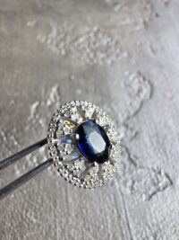 Safir Pırlanta Küpe - Görsel 4