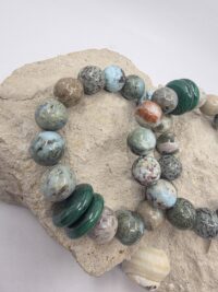 Larimar Malahit Bileklik - Görsel 5