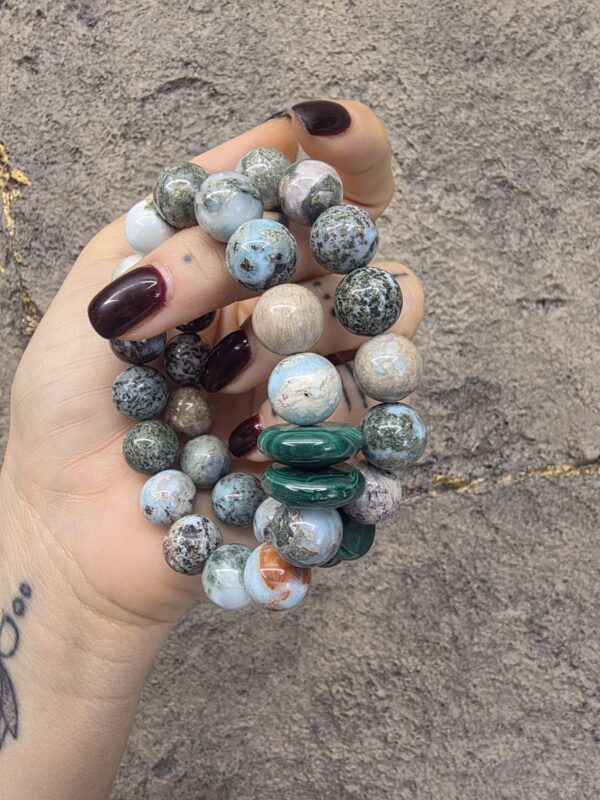 Larimar Malahit Bileklik