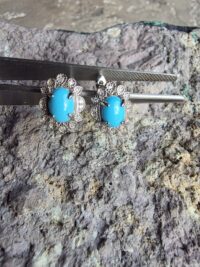 Pırlanta Turkuaz Küpe