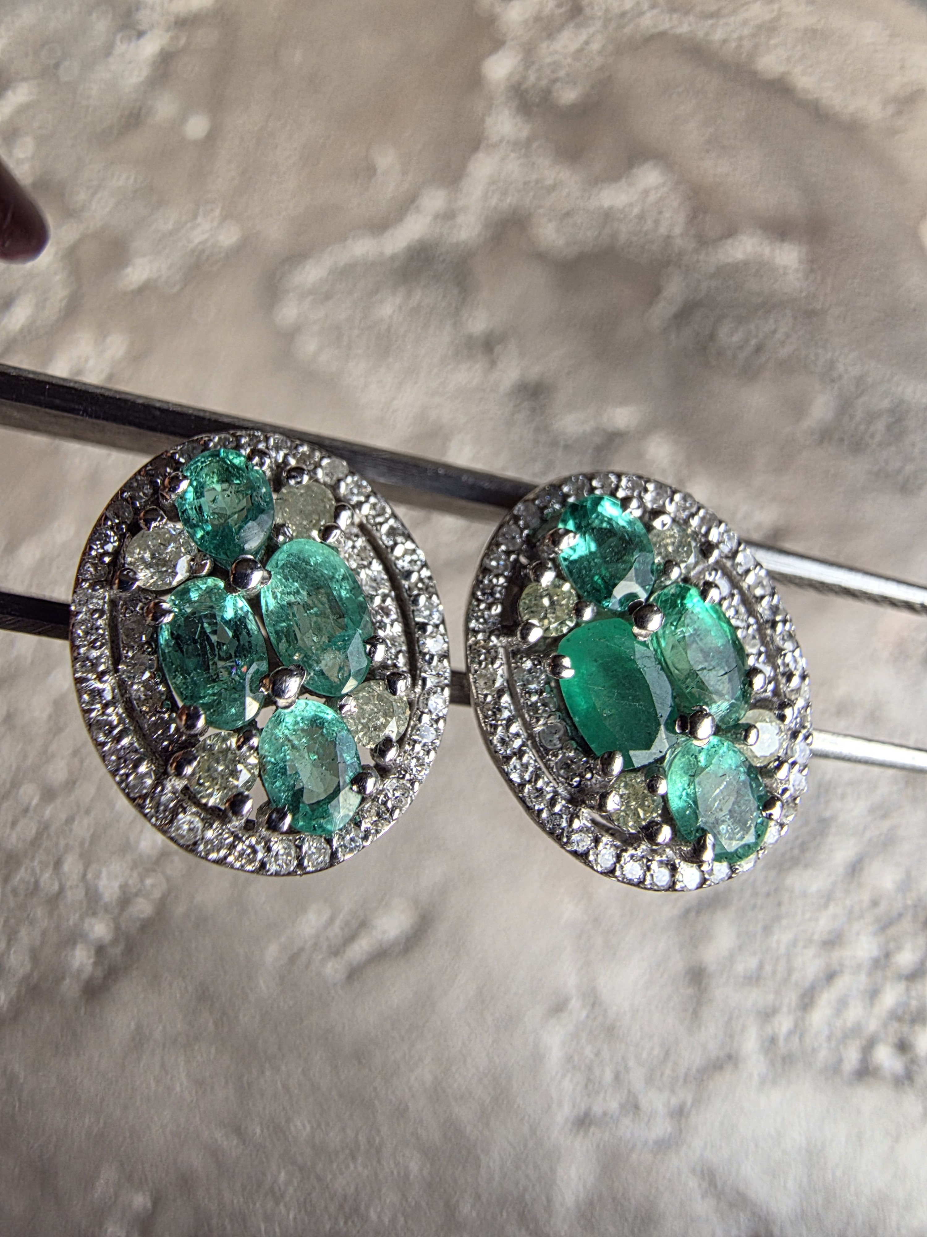 2026/02/74357.jpg Pırlanta Zümrüt Küpe - Görsel 1