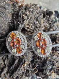 Pırlanta Sitrin Küpe - Görsel 4