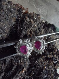 Pırlanta Yakut Küpe - Görsel 5