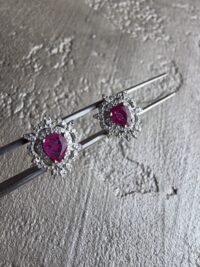 Pırlanta Yakut Küpe - Görsel 2