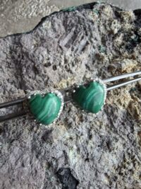 Malahit Elmas Küpe - Görsel 4