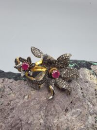 Yakut Elmas Sarmaşık Yüzük - Görsel 9