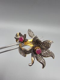 Yakut Elmas Sarmaşık Yüzük - Görsel 6