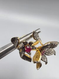 Yakut Elmas Sarmaşık Yüzük - Görsel 7