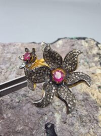 Yakut Elmas Sarmaşık Yüzük - Görsel 2