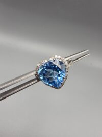 Mavi Topaz Pırlanta Yüzük - Görsel 3