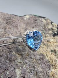 Mavi Topaz Pırlanta Yüzük - Görsel 5