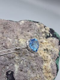 Mavi Topaz Pırlanta Yüzük - Görsel 2