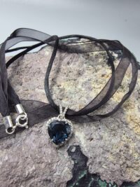 Pırlantalı Blue London Topaz Kolye - Görsel 4