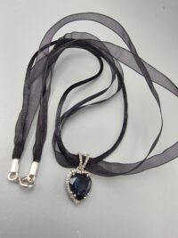 Pırlantalı Blue London Topaz Kolye - Görsel 5