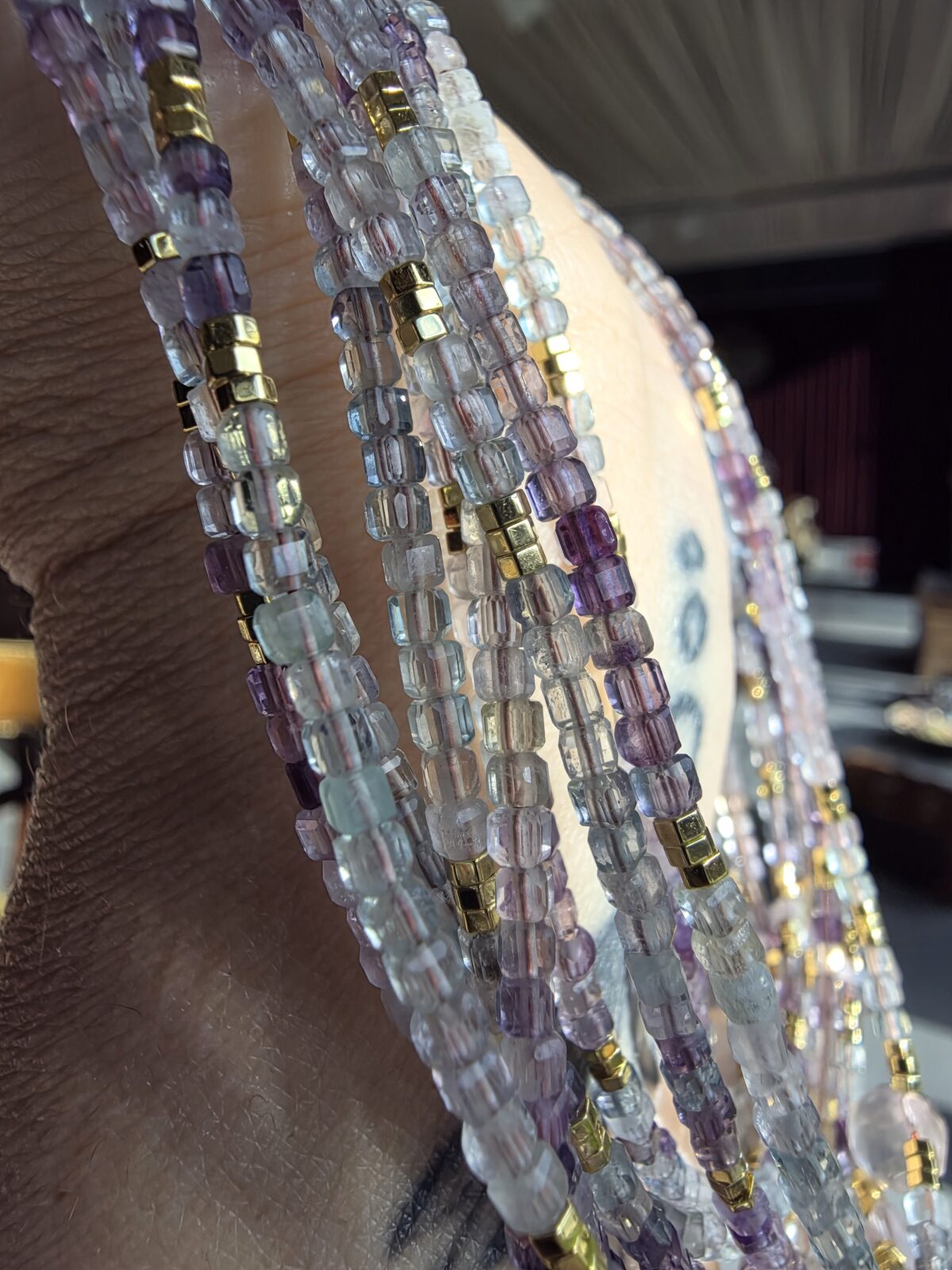 Florit Pembe Kuvars Kolye - Görsel 9