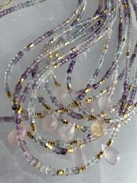 Florit Pembe Kuvars Kolye