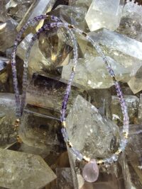 Florit Pembe Kuvars Kolye - Görsel 7