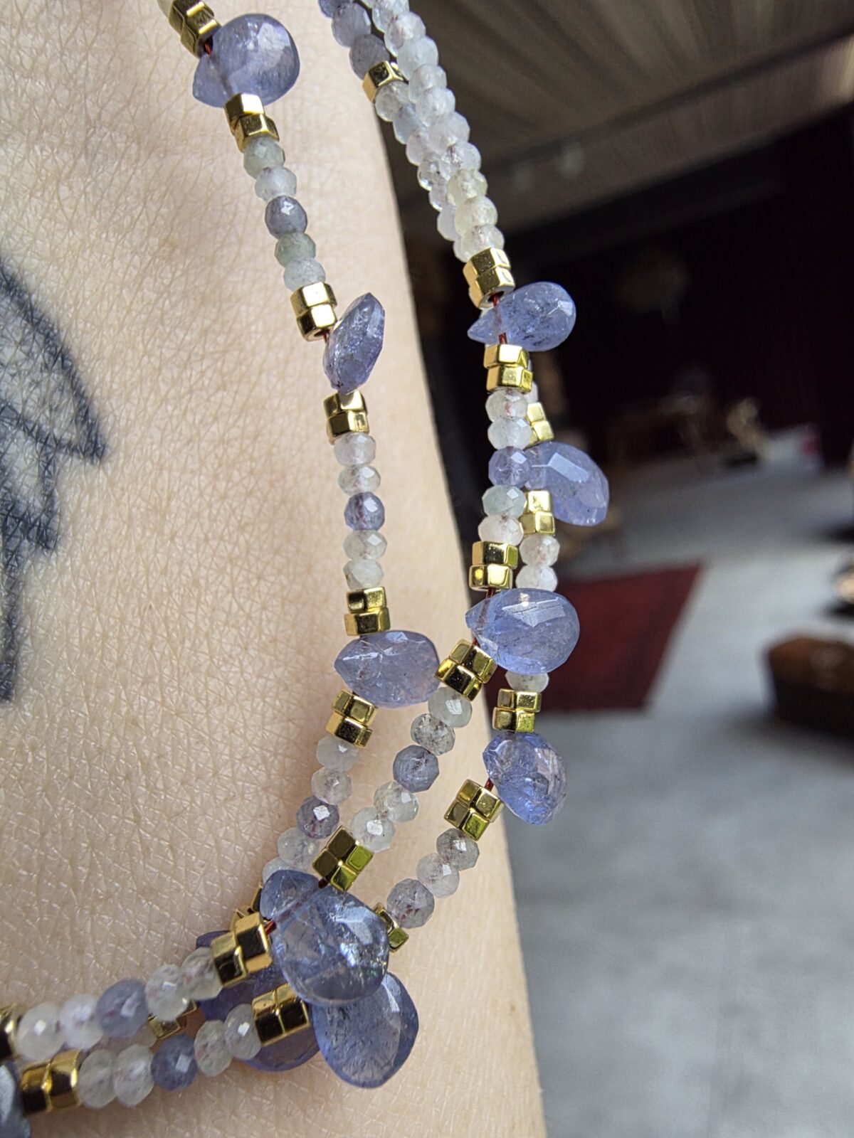 Morganit Tanzanit Kolye - Görsel 3