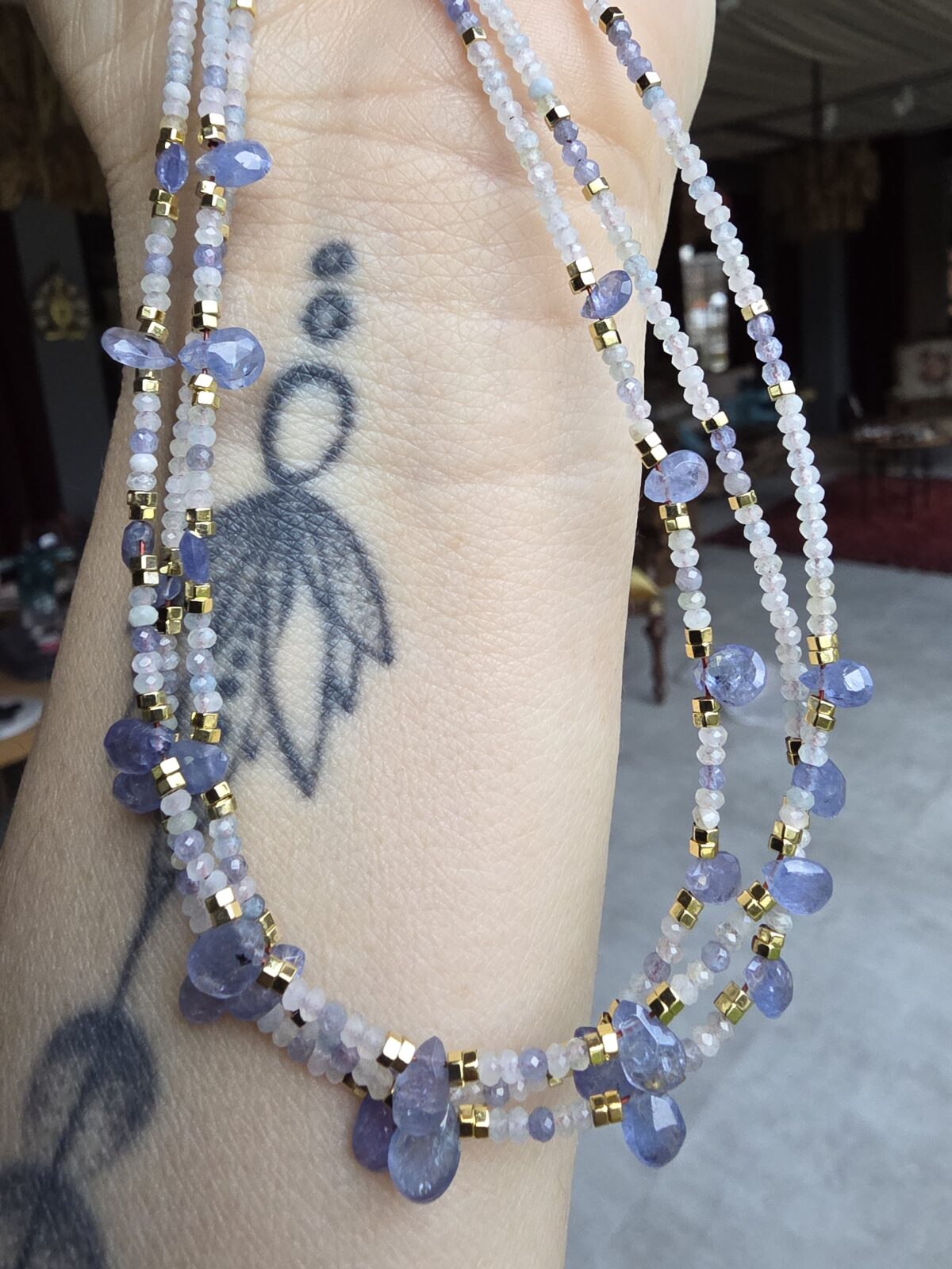 Morganit Tanzanit Kolye - Görsel 4