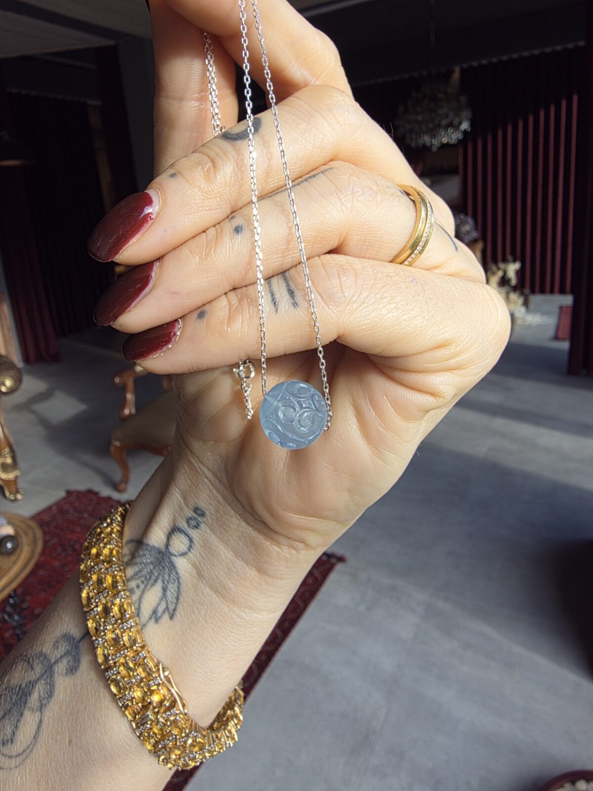 Unelome Aquamarine Kolye - Görsel 3