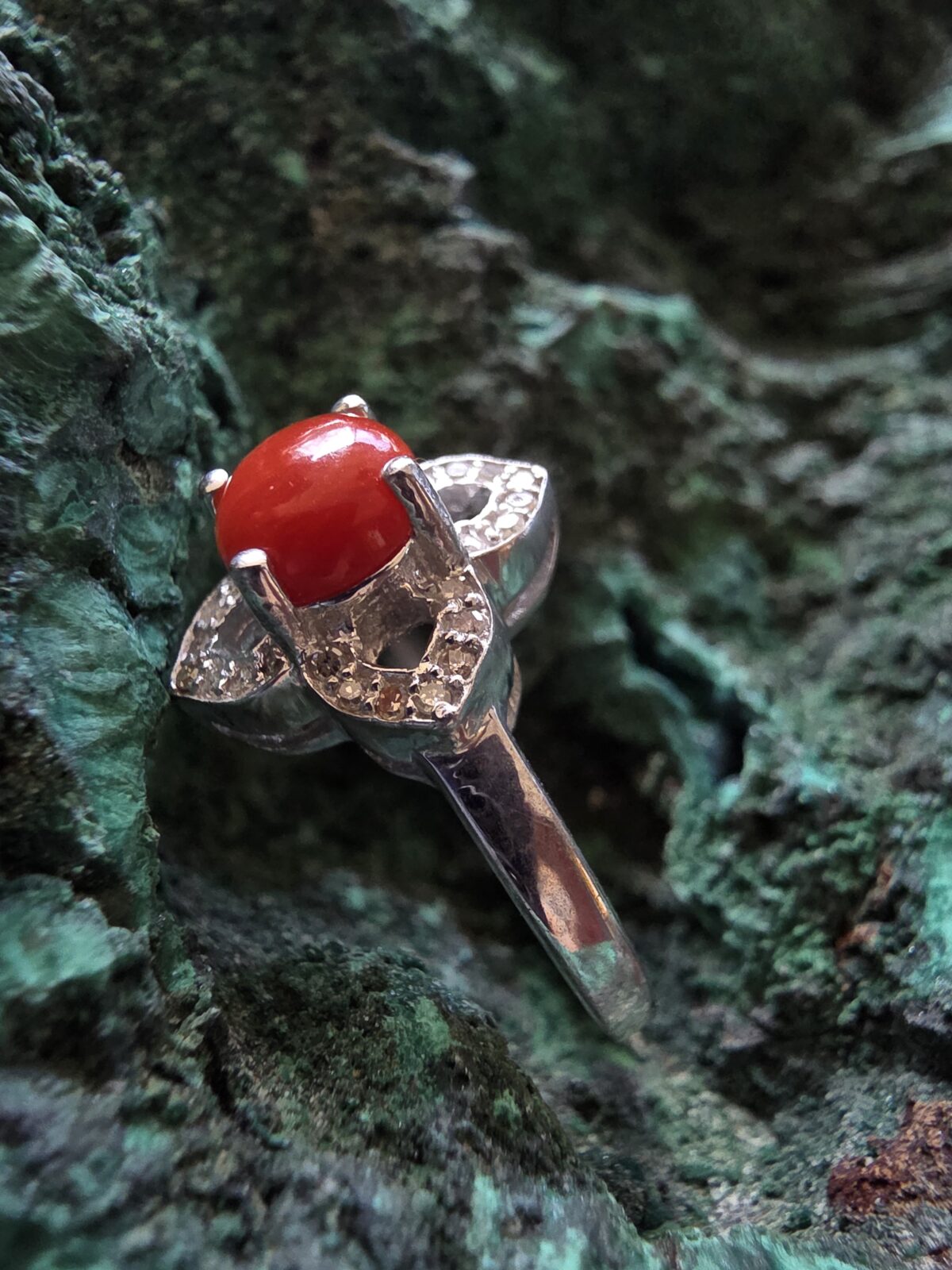 Mercan Elmas Yüzük - Görsel 4