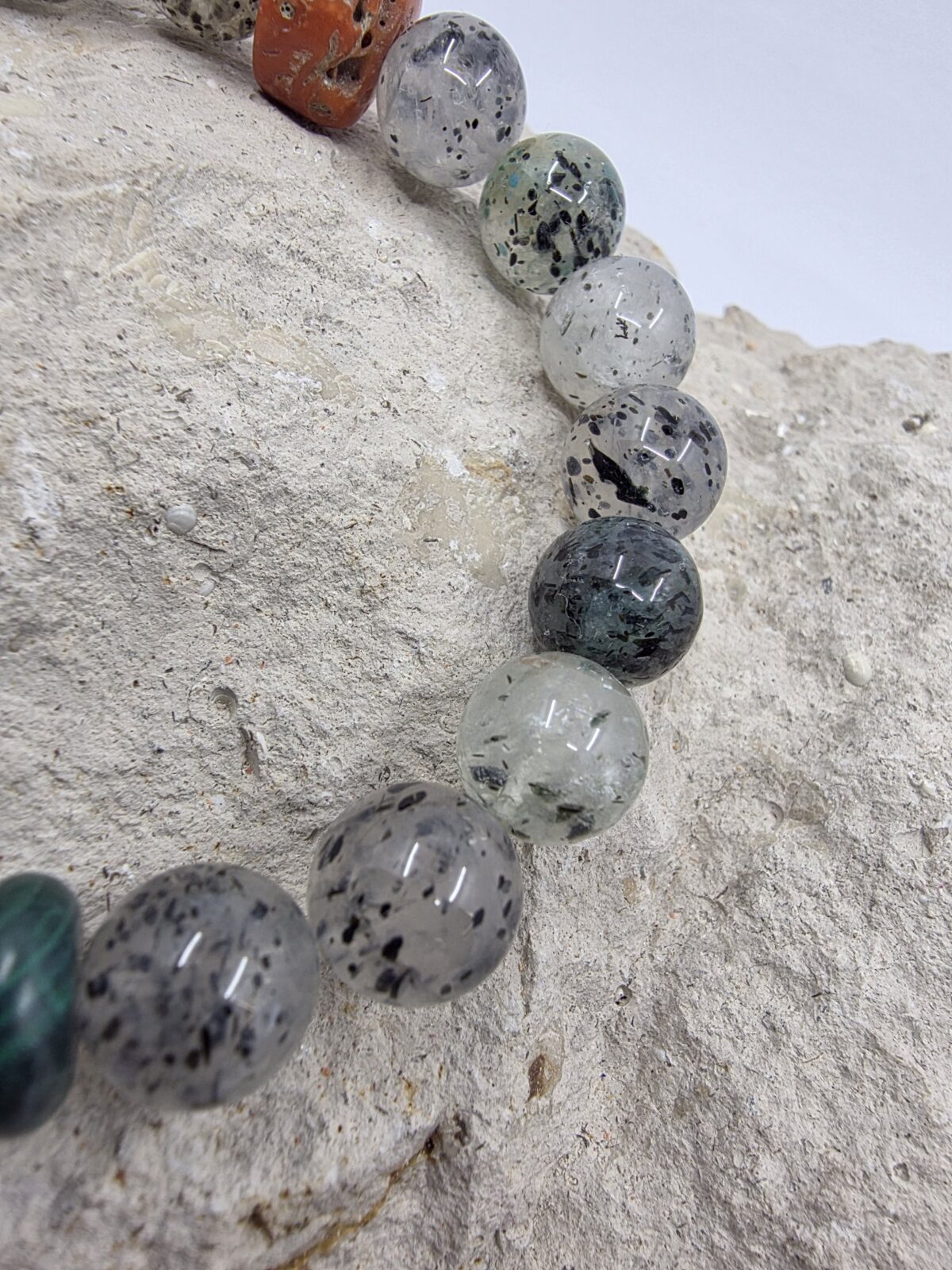 Tek-Yeşil Merlinit-Mercan-Malahit - Görsel 4