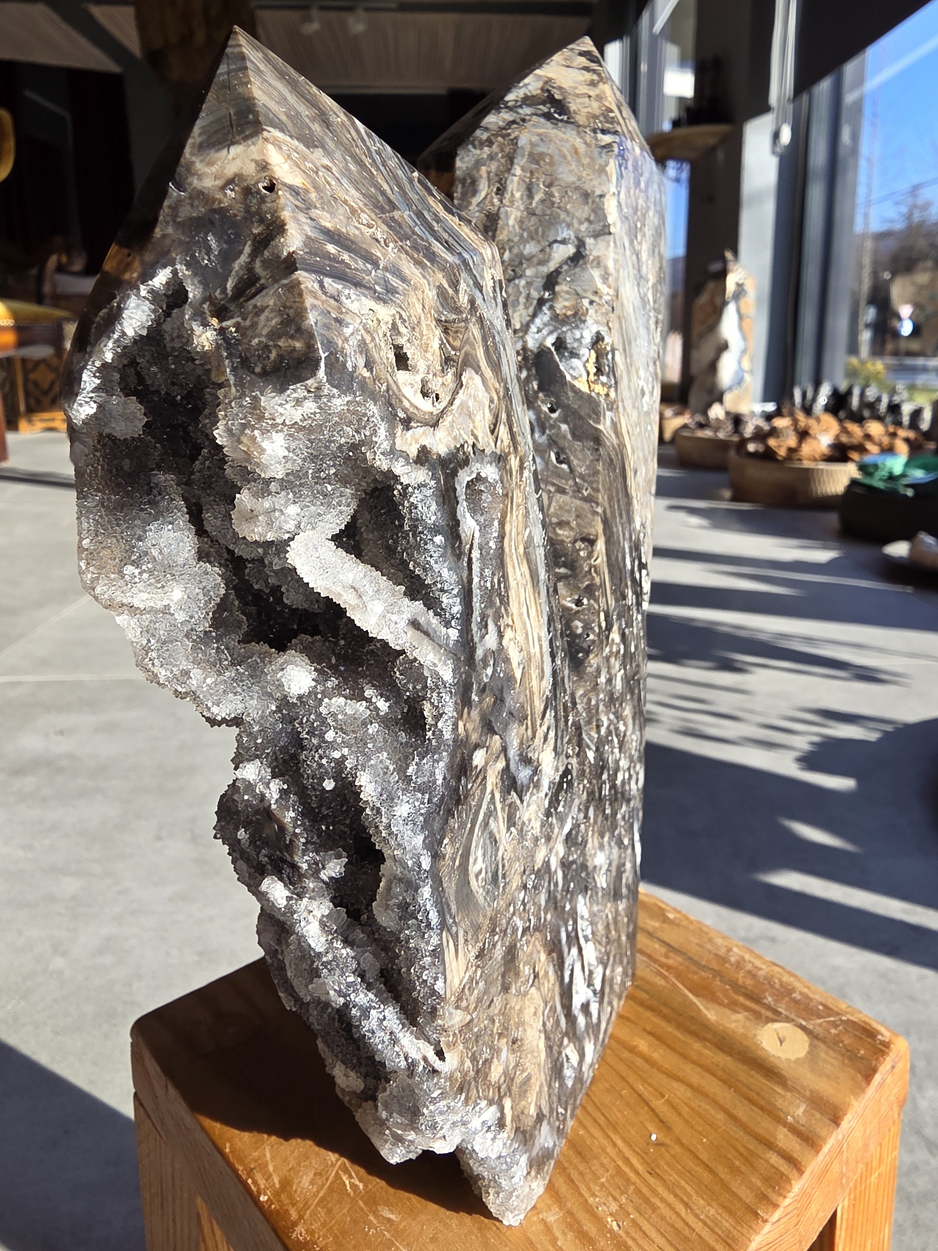 Çift Başlı Siyah Kuvars Duruze