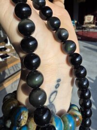 Gökkuşağı Obsidyen Sigulit Kolye - Görsel 5