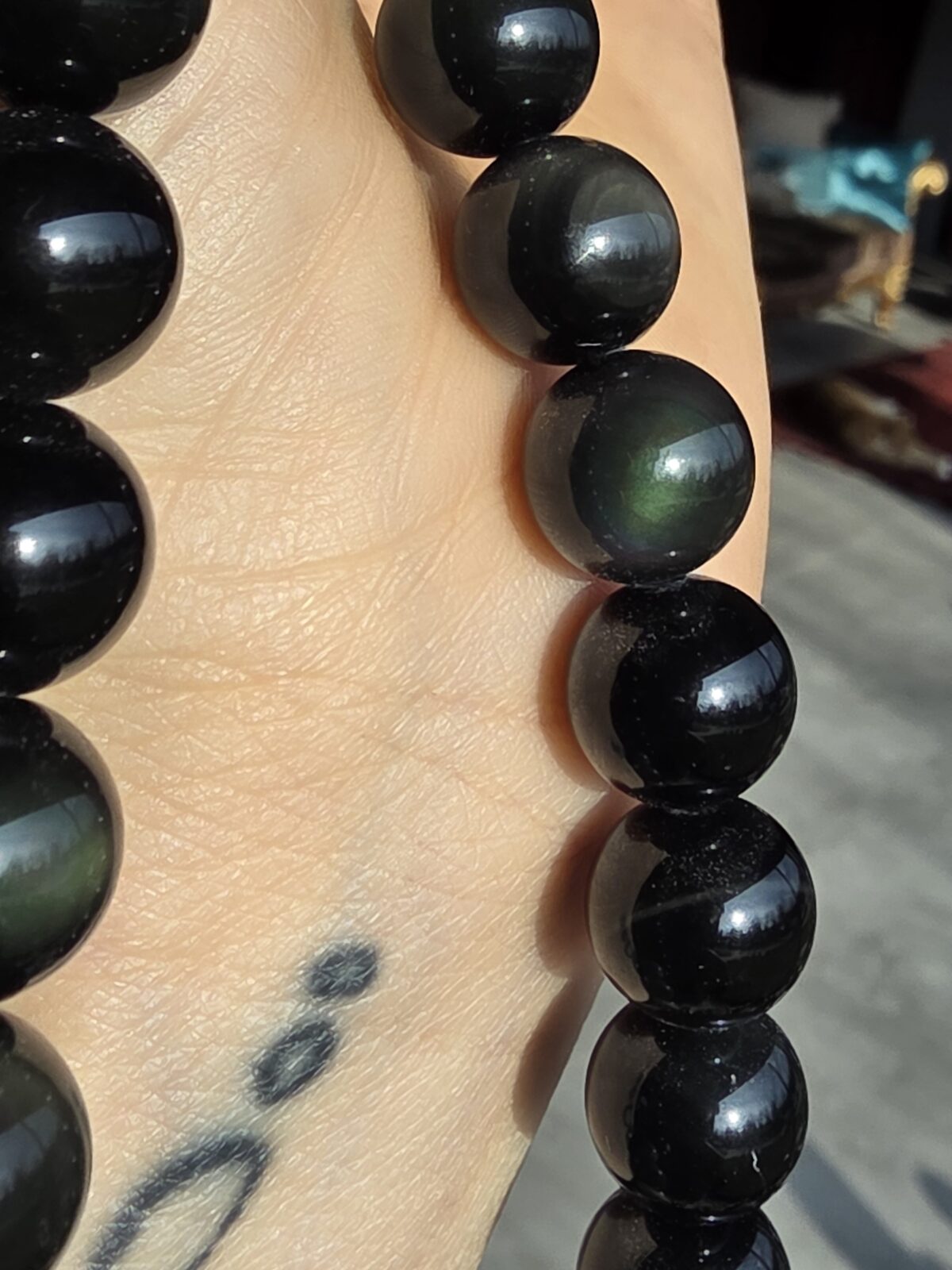 Gökkuşağı Obsidyen Sigulit Kolye - Görsel 3